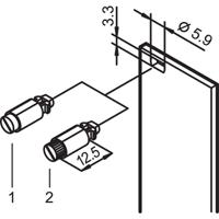 21101-847 nVent SCHROFF 21101 Series Steel Quick Release Fastener for Use with Front Panel, 7 x 6 x 16.7mm