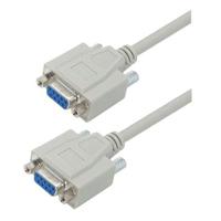 csmn9ff-25 L-Com Female 9 Pin D-sub to Female D-Sub Cable assembly, 25ft PVC