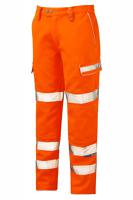 pr336t-28 PULSAR PR336 Orange Hi Vis Trouser Water Repellent 28 in 28 in Leg Length 33in