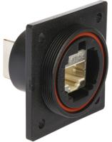 px0870 Bulgin Buccaneer Series Female RJ45 Connector, Flange Mount, Cat5e Straight 1 Port 8 -Way