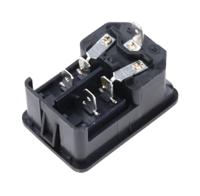 43022002 Schurter C14 Snap-In IEC Connector Male, 10A, 250 V