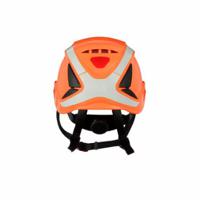 7100175098 3M X5000 Orange Helmet with Chin Strap, AdjustableVentilated