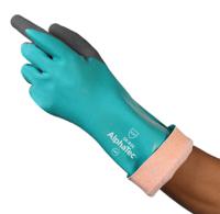 58835100 Ansell AlphaTec 58835 Grey HPPE, Nylon, Yarn HPPE, Nitrile, Nylon, Polyisoprene, Yarn Chemical Resistant Gloves, Size