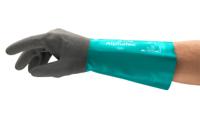 48128110 Ansell Edge Black Polyester Polyester Work Gloves, Size 11, Nitrile Coating