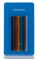 243-6410 RS PRO Clip On Cable Markers, assorted colours, Pre-printed "0-9 - A-Z", 1.2-2mm Cable