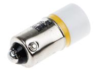 207-696 RS PRO Yellow LED Indicator Lamp, 130V ac, BA9s Base, 10mm Diameter, 225mcd