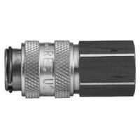 21kliw13mpn Legris Nickel Plated Brass Female Pneumatic Quick Connect Coupling, 1/4 in Female 16mm Female Thread