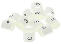 trsa-1019e13 TE Connectivity Heat Shrink Cable Markers, White, Pre-printed "3", 2 → 6mm Cable, TRSA-1019/E/1/3