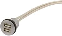 09454521952 HARTING Straight, Panel Mount, Socket- Dual Port Type A to A 2.0 USB Connector