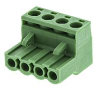 1754481 Phoenix Contact, 5mm Pitch, MSTB 2.5/ 4-ST, 4 Way, Right Angle, Pluggable Terminal Block, Plug, Screw Termination,