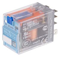 c7-t21x-dc-24-v Releco PCB Mount Power Relay, 24V dc Coil, 6A Switching Current, DPDT