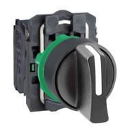 xb5ad53 3 positions 45° Rotary Switch, 600 V ac/dc, 6 A ac, 550 mA dc, Handle, Spring Return