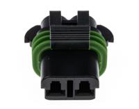 15300027 Delphi, Metri-Pack 280 Automotive Connector Socket Black Cable Mount 2 Way, Crimp Termination