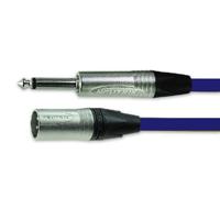 101-015-200-blue Van Damme Male 3 Pin XLR to Male 6.35mm Mono Jack  Cable, Blue, 5m