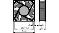 4850z ebm-papst Axial Fan, 230 V ac, ac Operation, 100m³/h, IP20, 119 x 119 x 38mm