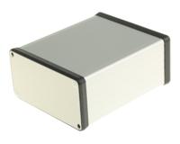 1455n1201 Hammond 1455 Series Silver Anodised Aluminium Enclosure, IP54, Silver Anodized Lid, 120 x 103 x 53mm