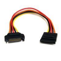 satapowext8 StarTech.com Male SATA Power to Female SATA Power  Cable, 8in