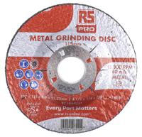 184-9237 RS PRO Aluminium Oxide Grinding Disc, 115mm x 6mm Thick, Fine Grade, P120 Grit, 5 in pack