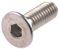 124-7216 RS PRO Stainless Steel Hex Socket Countersunk Screw, ISO 10642, M4 x 8mm