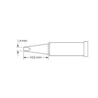 gt4-ch0014s Metcal GT4-CH0014S 1.4 x 10 mm Chisel Soldering Iron Tip for use with Soldering Iron