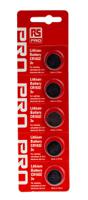 183-4298 RS PRO CR1632 Button Batteries, 3V, 16mm Diameter, 5 Pack