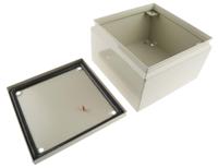 122-096 RS PRO Grey Steel Junction Box, IP66, 200 x 200 x 120mm