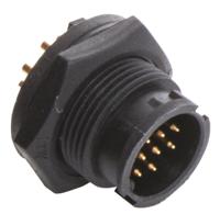 bu-12pmms-lc7001 Amphenol Industrial Circular Connector, 12 Contacts, Panel, Standard Connector, Plug, Male, IP67, Ceres Series