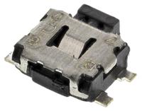 evqp7a01k Panasonic Black Push Plate Tactile Switch, SPST 50 mA @ 12 V dc 1.35mm