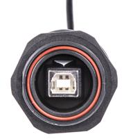 px0849b Bulgin Straight, Panel Mount, Socket- Single Port Type B 2.0 IP68 USB Connector