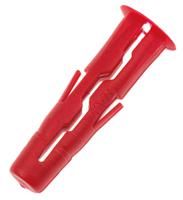 r-uno-red-1000 RawlPlug Red Plastic Wall Plug, 28mm Length, 6mm Fixing Hole Diameter