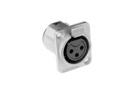 ac3fdz-au Amphenol Industrial Chassis Mount XLR Connector, Female, IP40, 133 V, 3 Way, Gold Plating