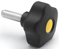 169913-c9 Elesa 169913-C9 Black Hex Clamping Knob, M8, Threaded Stud