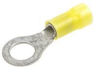 34856 TE Connectivity, PLASTI-GRIP Insulated Ring Terminal, 7.94mm Stud Size, 2.6mm² to 6.6mm² Wire Size, Yellow