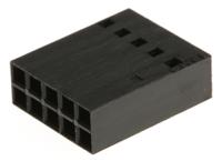 104482-4 TE Connectivity, AMPMODU Short Point Female Connector Housing, 2.54mm Pitch, 10 Way, 2 Row