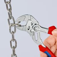 86-05-180-t Knipex Plier Wrench, 180 mm Overall, Angled, Bent, Flat, Straight Tip, 40mm Jaw