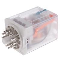 r15-2013-23-1012-wtl Relpol Plug In Power Relay, 12V dc Coil, 10A Switching Current, 3PDT
