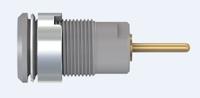 233010-28 Staubli Grey Female Banana Socket, 4 mm Connector, 24A, 1000V, Gold Plating
