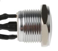 175-8524 RS PRO Illuminated Push Button Switch, Momentary, Panel Mount, 16mm Cutout, SPST, Red LED, 36V dc, IP67