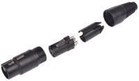 nc4fxbag Neutrik Cable Mount XLR Connector, Female, 50 V, 4 Way, Silver over Nickel Plating