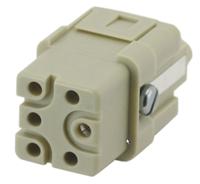 c146-10b005-500-12 Amphenol Industrial Q Type Insert, 5 Way, Female, Heavy Mate Q, Cable Mount, 400 V