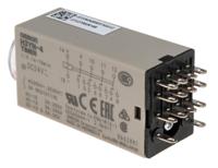h3yn-4-dc24 Omron H3YN Series DIN Rail, Panel Mount Timer Relay, 24V dc, 4-Contact, 0.1 s → 10min, 4PST