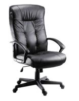 180-9719 RS PRO Black Leather Faced Executive Chair