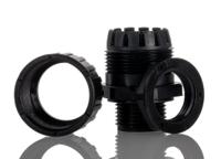 7tca296060r0116-xf20m20d Adaptaflex Straight, Conduit Fitting, 20mm Nominal Size, M20, Nylon 66, Black IP65 rating
