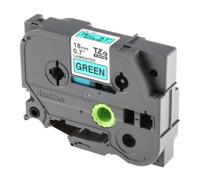 tze-741 Brother Black on Green Label Printer Tape, 8 m Length, 18 mm Width