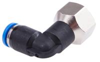 qslf-18-4-b Festo QS Series Elbow Threaded Adaptor, G 1/8 Female to Push In 4 mm, Threaded-to-Tube Connection Style, 153273