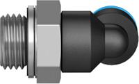 qsl-g14-6 Festo QS Series Elbow Threaded Adaptor, G 1/4 Male to Push In 6 mm, Threaded-to-Tube Connection Style, 186118
