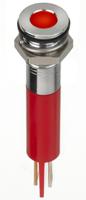 134-5534 RS PRO Red Panel Mount Indicator, 2V dc, 8mm Mounting Hole Size, Faston, Solder Lug Termination, IP67