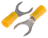 613-9592 RS PRO Insulated Crimp Spade Connector, 4mm² to 6mm², 12AWG to 10AWG, M10 Stud Size Vinyl, Yellow