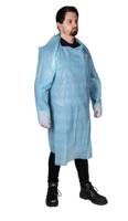 a0233 RS PRO Blue Polythene Lightweight Disposable Apron, 100 Per Box