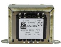 504-329 RS PRO 50VA 2 Output Chassis Mounting Transformer, 24V ac, IEC 61558-2-6
